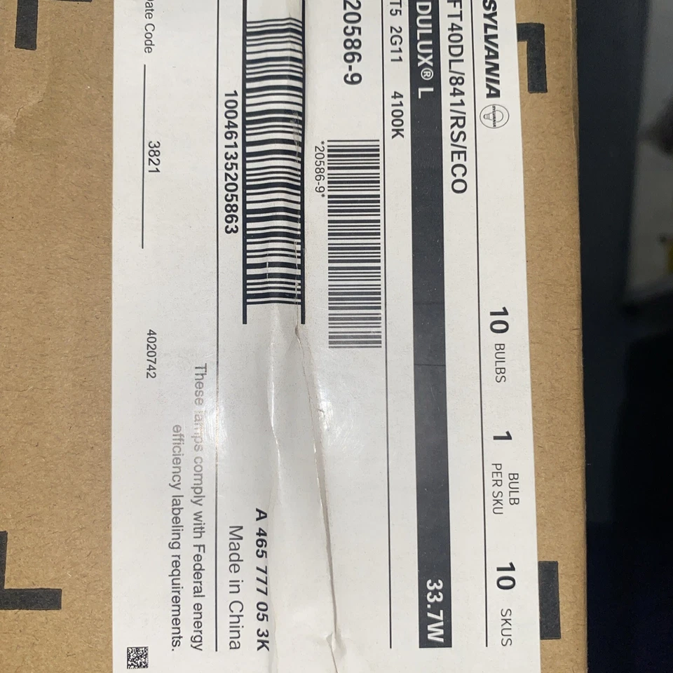 Sylvania 20586 FT40DL/841/RS/ECO 33.7W T5 Single Tube 4pin 2G11 4100k Cool White - Image 1 of 2