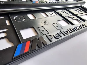 2x licenses number plate holders for BMW M Performance EU standard - Picture 1 of 5