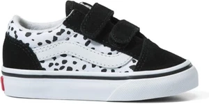 Vans Toddler Old Skool Dalmatian Black & White Shoes No Tying 4.5 Toddler - Picture 1 of 4
