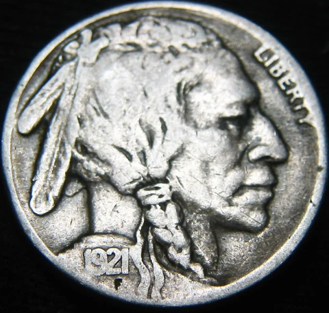 Nice Original KEY Date 1921-S BUFFALO NICKEL 5¢ FREE SHIPPING! JR83DJ Cover