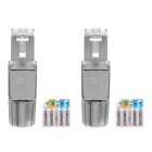 2 Pcs for RJ45 CAT7 Connectors Tool  Shielded Toolless Modular  Plug for5093