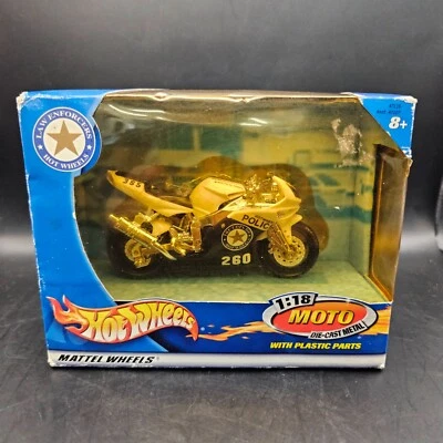 HOT WHEELS 47115 MOTO 1:18 Scale Die-Cast Metal Toy Motorcycle Police - Image 1 of 4