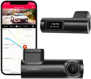 LINGDU Dash Cam 4K + 2K Car Camera Front Rear with Voice Control, 5G WiFi - Picture 1 of 7