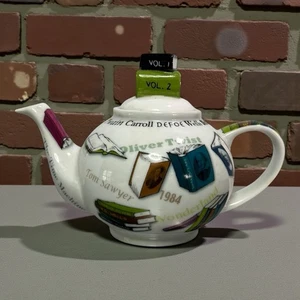 Paul Cardew  Once Upon A Time Novel Books Ceramic Teapot 5 1/2" x 7 1/2" - Picture 1 of 14