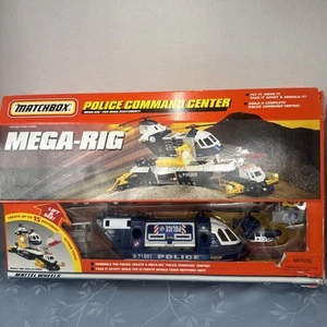 1998 Matchbox Mega Rig Police Command Center Helicopter Truck vintage boat - Picture 1 of 13
