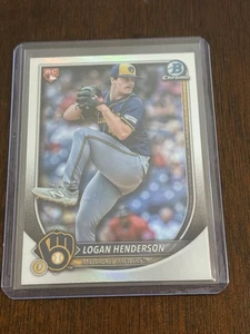 Bowman Chrome Baseball 2025 Rosso Rookie Redemption Logan Henderson - Foto 1 di 6