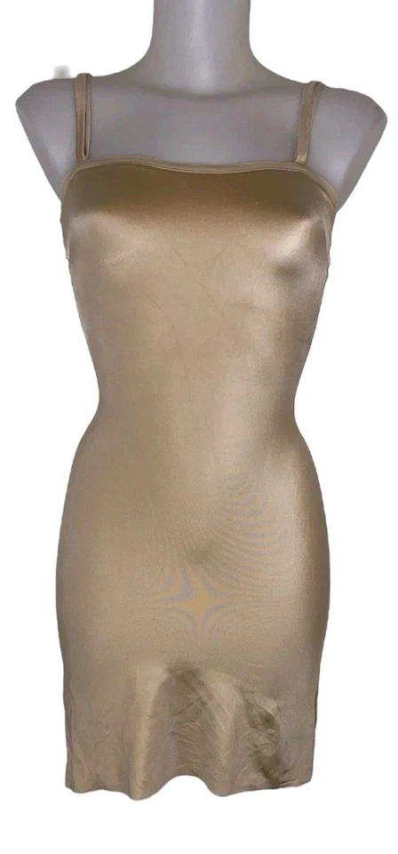 Vestido Spanx Feminino Modelador Dourado Emagrecimento Suave Elástico Modelador Slip - Imagem 1 de 4