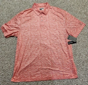 Neu mit Etikett Herren PGA Tour Pro Serie Stretch Shell rosa Druck Polo Golf Shirt Größe 2XLT - Bild 1 von 2