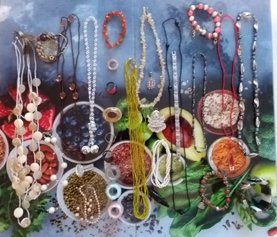 Schmuckkonvolut Halskette, Armkette, Armband, Broschen, Ringe  - Bild 1 von 4