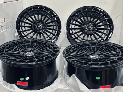 Staggered 20" Rims Black 20X8.5/9.5 Wheels Fit Mercedes Benz S550 S560 S580 S63 - Image 1 of 3