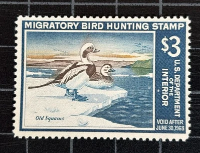 US Stamps - SC# RW34  - Duck Stamp - MOGH - SCV $100.00 - Image 1 of 2