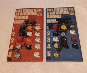 Vintage NFL Magnetic Standings Boards w/27 Plastic Helmet Magnets - Picture 1 of 7