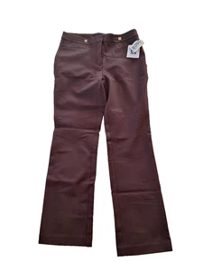 Pantalones para mujer Anne Klein marrón frente plano talla 10 34X32 nuevos con etiquetas - Imagen 1 de 8