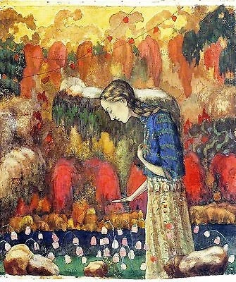 IVAN KLIUN PORTRAIT OF ARTIST'S WIFE Expressionism Giclée Print fine canvas - Image 1 of 1