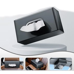 Leather Magnetic Tissue Box for Vehicles Convenient and Stylish Storage - Picture 1 of 10