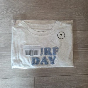 Janie And Jack Boys T-Shirt Short Sleeve Surf Day Tee Size 7 cookies and cream - Picture 1 of 2