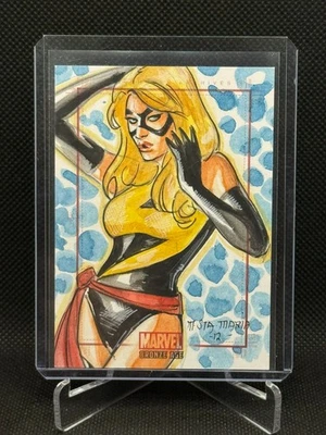 2012 Marvel Bronze Age SketchaFEX Sketch Card Michael Sta. Maria Carol Danvers - Image 1 of 2