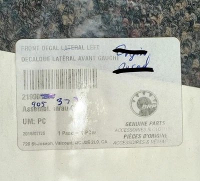 BRP OEM SEADOO RED '20 RXT X 300 FR LH Lateral decal 219905377 new - Image 1 of 3