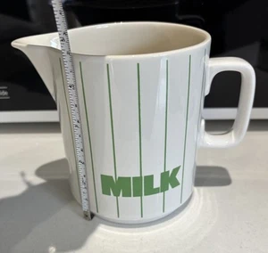 Hornsea Pottery Green Stripe 1 Pint Milk Jug Creamer 1980's John Clappison - Picture 1 of 12