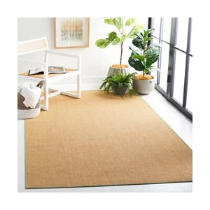 MARTHA STEWART x SAFAVIEH 8' x 10' Natural/Green MSR9501E Farmhouse Sisal & J... - Picture 1 of 8