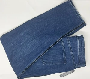 Talbots High Waist Straight Ankle Jeans Women's 10 Dark Wash Tuxedo Stripe NWT - Picture 1 of 12