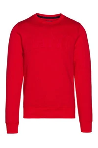 Gant Men's Gant Embossed C-Neck Sweat, Medium, Bright Red - Picture 1 of 3