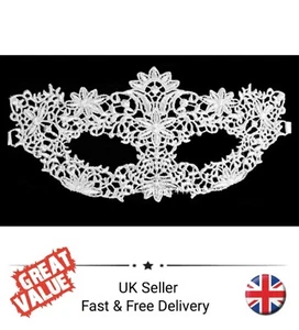 New White Lace Masquerade Eye Mask Fancy Dress Hen Party Role-play Festivals - Picture 1 of 2