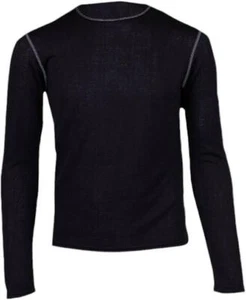 Hot Chillys Boy's Pepper Crewneck Relaxed Fit Base Layer Shirt Black - Picture 1 of 1