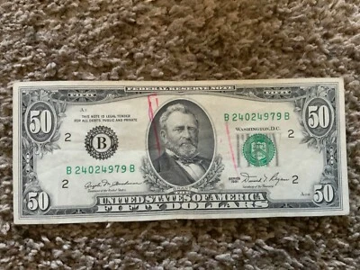 1981 $50 Federal Reserve Note #B 24024979 B - Image 1 of 2