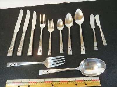 Coronation 1936 Teaspoons Dinner Knives Salad Forks  Community Oneida Choice - Image 1 of 4
