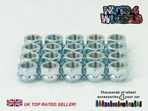 20 x M14x1.5 60° Taper Shallow Slimeline Spacer Wheel Nuts For Bolt On Spacers - Picture 1 of 2