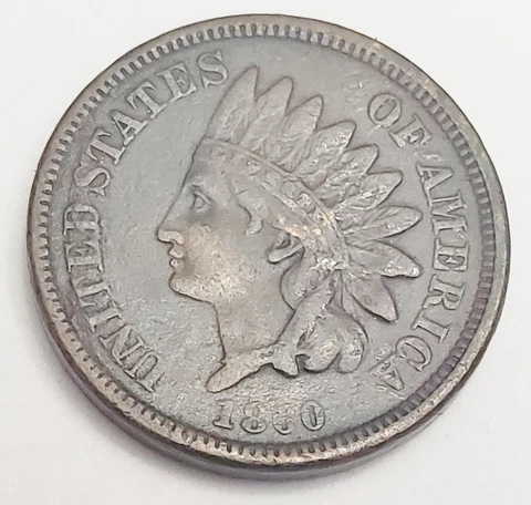 1860 P Indian Head Cent Penny  *XF - EXTREMELY FINE* Cover