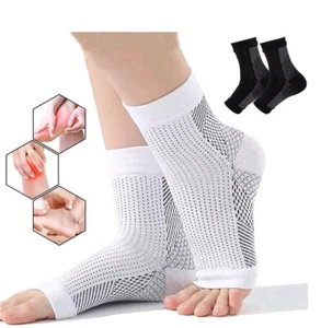 2 pack Sooth Relieve Compression Socks Men Women Med Neuropathy Socks White - Picture 1 of 6