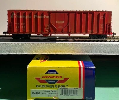 HO ATHEARN GENESIS G4467 NACC 50' BOX CAR TRIANGLE PACIFIC TPFX 5524 WEATHERED - Image 1 of 2