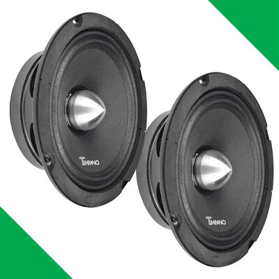 (2) 6.5" MIDRANGE TIMPANO 500W TPT-MR6-4 BULLET 4 OHM CAR PRO AUDIO SPEAKER PAIR - Image 1 of 4