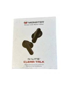 Monster N-Lite Clear Talk Wireless Earbuds Bluetooth 5.3•Black - Picture 1 of 6