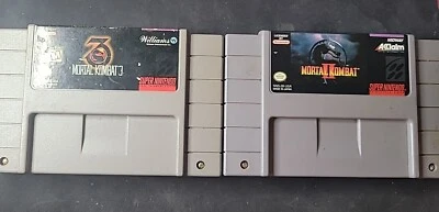 snes Lot mortal kombat 2 And 3 Tested Authentic - Image 1 of 2