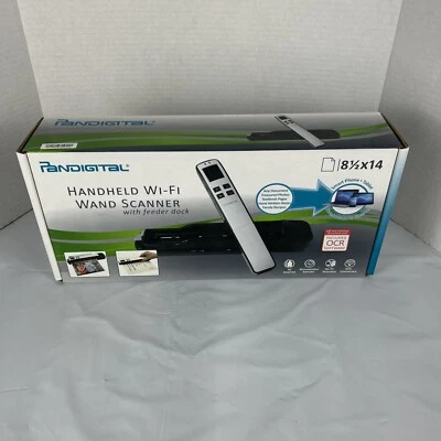 Pandigital Handheld Wand Scanner With Feeder Dock and SD Card Red PANSCN09RD New - Image 1 of 4