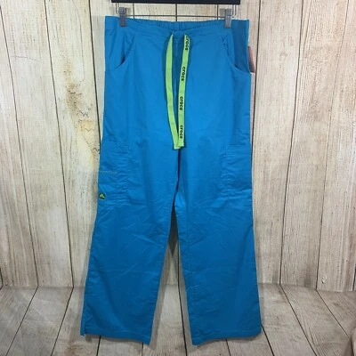 NWT Womens Crocs Medical Apparel Cargo Scrubs Pants Sz S Turquoise Blue - Image 1 of 4
