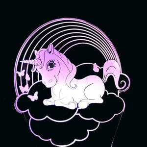 MY LITTLE PONY UNICORN 3D Acrylic LED 7 Colour Night Light Touch Table Lamp Gift - Bild 1 von 6