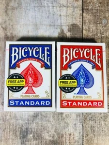 Bicycle Playing Cards 2 Decks Red Blue New Sealed Free Shipping - Photo 1/2