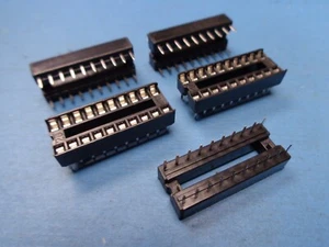 (5) AMP 390261-6 20 pin 300 MIL DIP Tin Straight Lead Open Frame IC Socket NOS - Picture 1 of 1