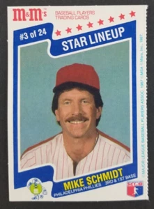 Mike Schmidt 1987 M&M Candy Baseball Card #3 (NM) - Picture 1 of 2