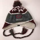 Greely Maine School Winter Ear Flap Hat Pom pom Braids