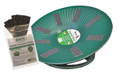 EXOTIC NUTRITION Sandy Trimmer Strips (8 Pack) - Stick On Nail Trimming for Pet Exercise Wheel