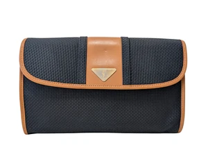 Authentic Yves Saint Laurent Clutch Second Bag Purse PVC Leather Vintage YSL - Picture 1 of 24