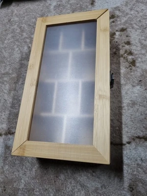 Teebox, Bambus, 10 Fächer, Teekiste mit Sichtfenster. - Bild 1 von 3