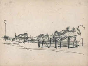 FRANK LEWIS EMANUEL (1865-1948) - kleine Bleistiftzeichnung LANDSCHAFT - 20. JAHRHUNDERT - Bild 1 von 2