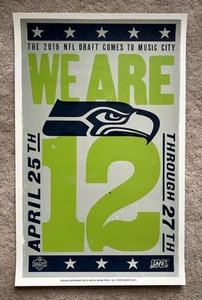 2019 NFL Draft Limited Edition Hatch Show Print/Poster Seattle Seahawks 14x22 - Picture 1 of 9