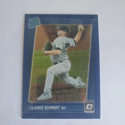 2021 Donruss Optic Clarke Schmidt #41 Blue Pandora Rated Rookie /99 - Yankees - Image 1 of 2